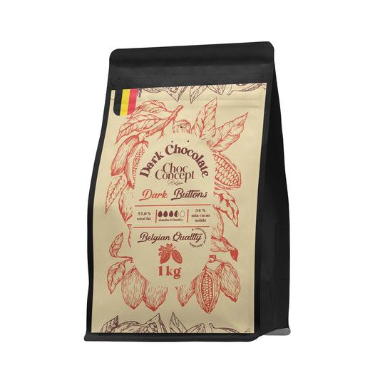 Choco Concept - Dark Buttons 54% - Belgian Quality -1 kg