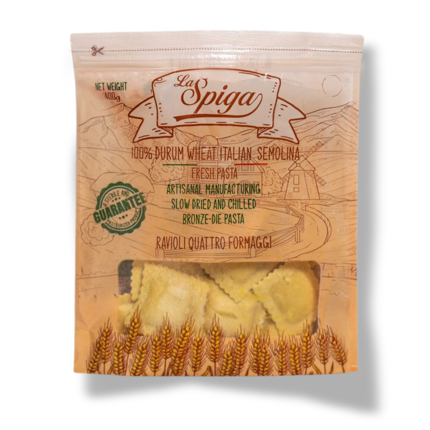 La Spiga Ravioli Quattro Formaggi 400 gm