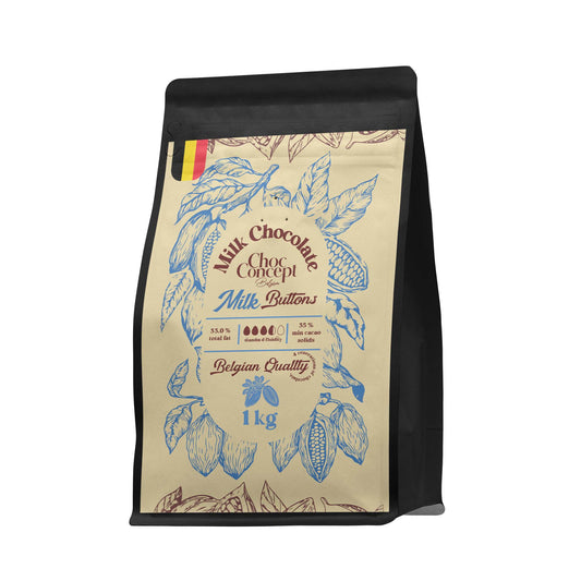 Choco Concept - Milk Buttons 35% - Belgian Quality -1 kg