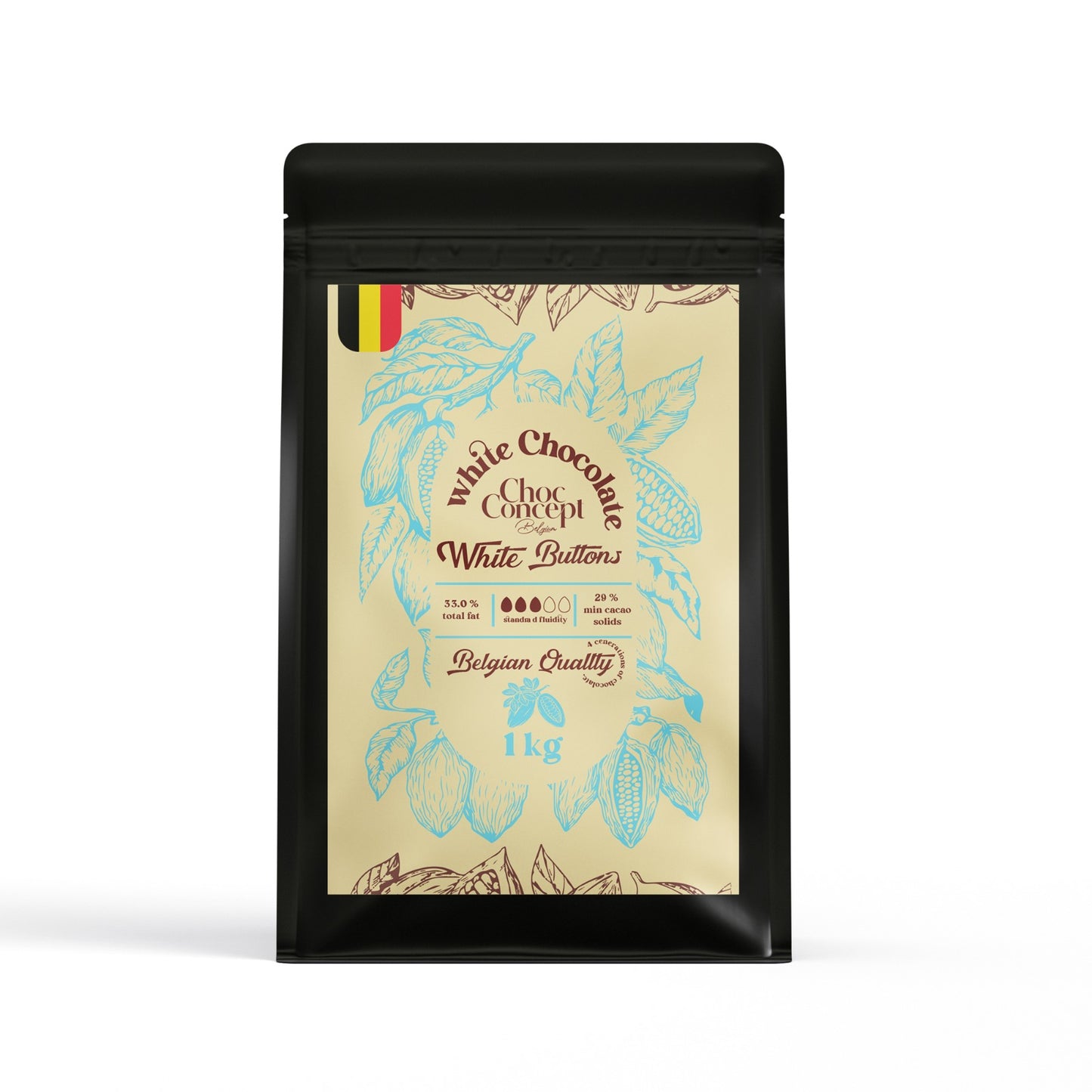 Choco Concept - White Buttons 29% - Belgian Quality -1 kg