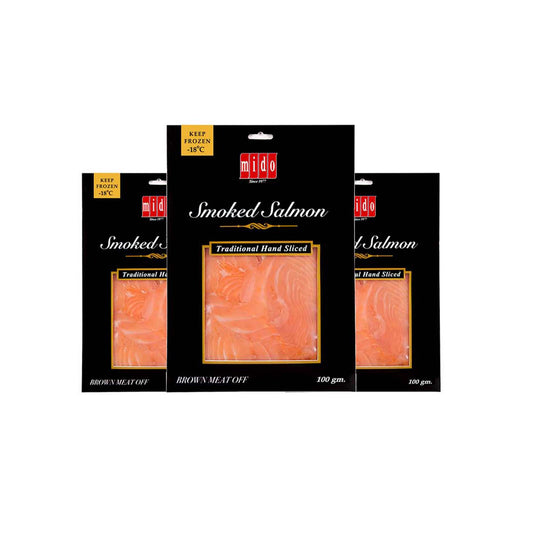 3X Smoked salmon slices 100 gm