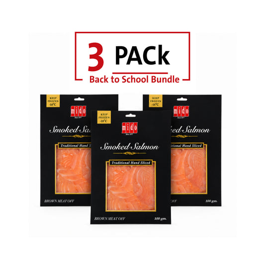 3X Smoked Salmon Slices 100 gm