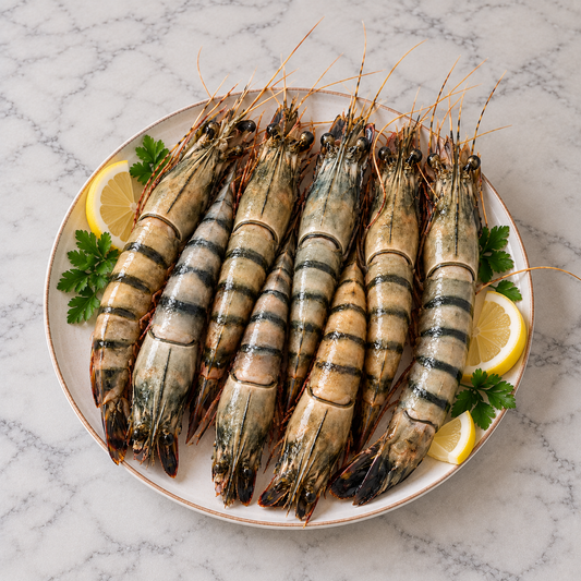 VerdeMar | Super Jumbo Black Tiger Shrimp  6–8 Pieces
